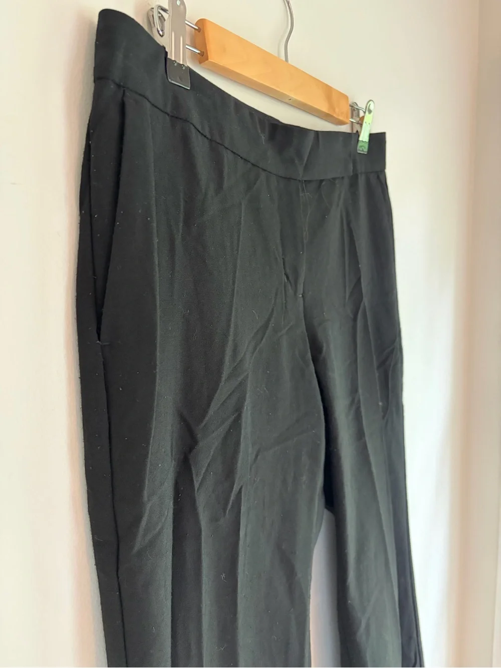Express Editor Black Wide Leg Cropped Pants Size 8